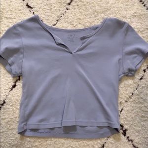 Brandy Melville Blue Crop Shirt